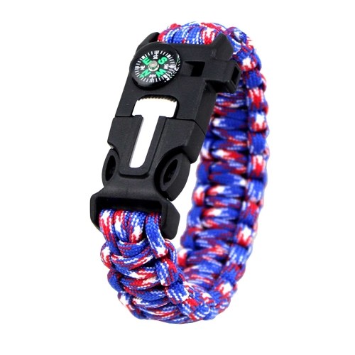 

Paracord Outdoor Bracelets Camouflage Multifunctional Survival Emergency 5-in-1 Bracelets for Hiking Camping Climbing