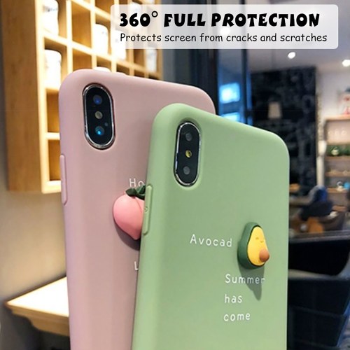 

Phonecase 3D Orange Avocado Peach Designs Frosted Soft TPU Cover Phone Shells Shockproof Slim Flexible Protective Anti-Slip Cell Phone Cover for iphone