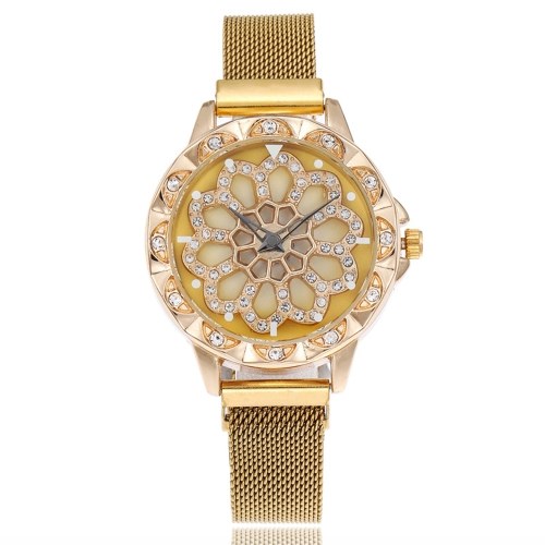 Fashionable Crystal Women Watch Flower Dial Face Maganet Watch Wristwatch with Weave Knitted Strap Band
Fashionable Crystal Women Watch Flower Dial Face Maganet Watch Wristwatch with Weave Knitted Strap Band