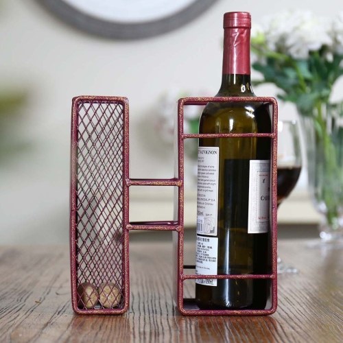 

Tooarts Letter-H Wine Rack Tabletop Decorative Wine Rack Sturdy Iron Material Display and Store Rack Home Decor Letter H O M E