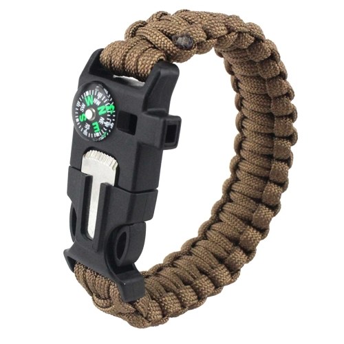 

Paracord Outdoor Bracelets Camouflage Multifunctional Survival Emergency 5-in-1 Bracelets for Hiking Camping Climbing