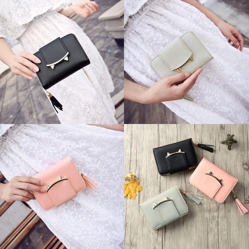 New Women Cute Cat Anime PU Wallet Tassel Cash Credit Card Mini Small Purse Black/Pink/Grey
New Women Cute Cat Anime PU Wallet Tassel Cash Credit Card Mini Small Purse Black/Pink/Grey