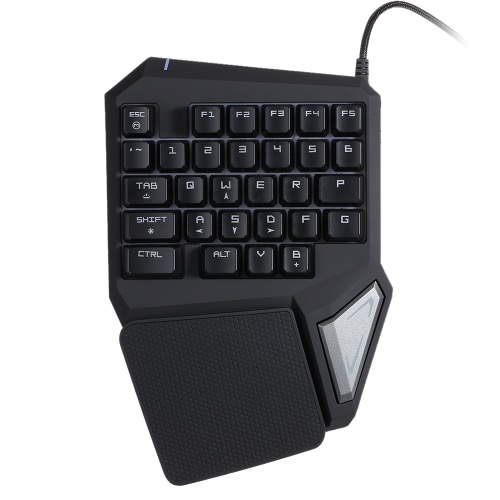 Delux T9 Pro Professional One/Single Hand USB Wired Esport Gaming Keyboard 29 Key LED Backlit for LOL Delux T9 Pro Professional One/Single Hand USB Wired Esport Gaming Keyboard 29 Key LED Backlit for LOL