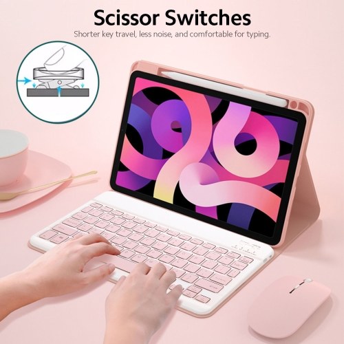 Detachable BT Keyboard Case+Mouse Pen Slot Heat Dissipation Compatible with iPad 10.2(2019/2020)/Air 10.5/Pro 10.5, Black
Detachable BT Keyboard Case+Mouse Pen Slot Heat Dissipation Compatible with iPad 10.2(2019/2020)/Air 10.5/Pro 10.5, Black
