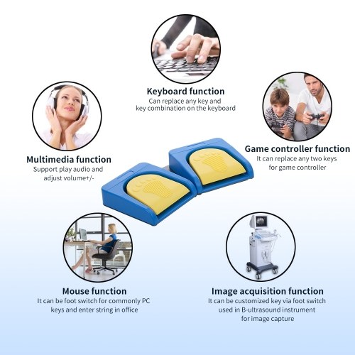Wireless BT Foot Switch Multifunctional Customized Foot Pedal Support BT/Wired Connection for Image Acquisition Game Control
Wireless BT Foot Switch Multifunctional Customized Foot Pedal Support BT/Wired Connection for Image Acquisition Game Control