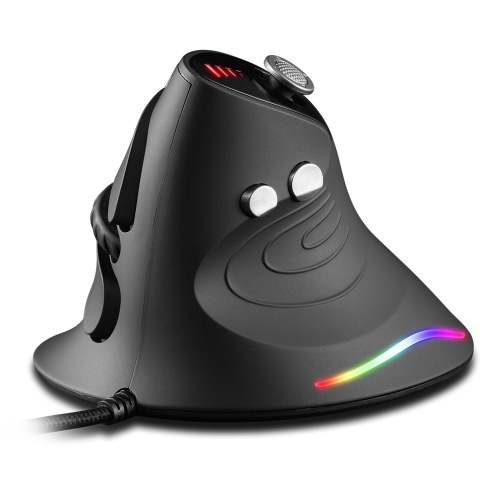 ZELOTES C-10 Wired Optical Vertical Mouse Programmable Gaming Mouse RGB Ergonomic Mouse 5-gear Adjustable DPI for PC Laptop
ZELOTES C-10 Wired Optical Vertical Mouse Programmable Gaming Mouse RGB Ergonomic Mouse 5-gear Adjustable DPI for PC Laptop