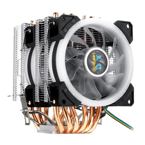 CPU Cooler 6 Heatpipe 4-Pin RGB 2 Fans for In-tel 775/1150/1151/1155/1156/1366 AMDs Platforms
CPU Cooler 6 Heatpipe 4-Pin RGB 2 Fans for In-tel 775/1150/1151/1155/1156/1366 AMDs Platforms