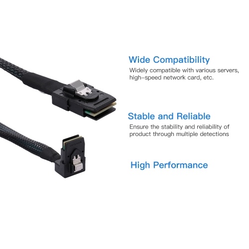 Server Cable MINISAS36P-MINISAS36P 6G Hard Disk Cable High Speed Copper Cable SFF-8087 TO SFF-8087 Bend Forward 90 Degrees 0.5M
Server Cable MINISAS36P-MINISAS36P 6G Hard Disk Cable High Speed Copper Cable SFF-8087 TO SFF-8087 Bend Forward 90 Degrees 0.5M