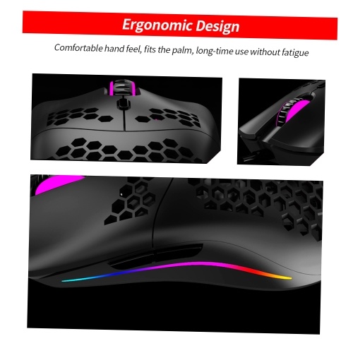 ZELOTES C-7 USB Wired Mouse RGB Gaming Mouse 16000DPI Computer Game Mice Hollowed-out Honeycomb Design for PC Laptop Black
ZELOTES C-7 USB Wired Mouse RGB Gaming Mouse 16000DPI Computer Game Mice Hollowed-out Honeycomb Design for PC Laptop Black