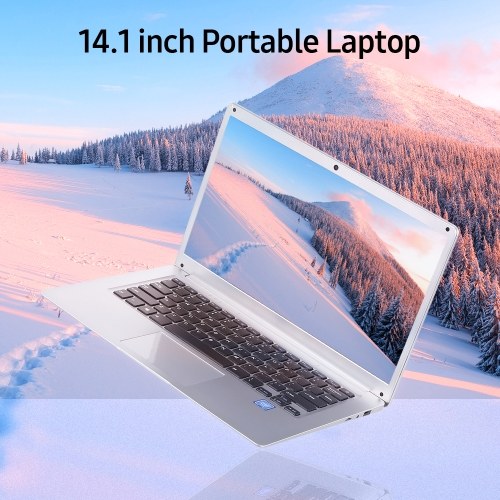 

14.1 inch Laptop Intel J3455 Processor 8GB DDR3 512GB SSD 1920*1080 Resolution Portable Business Office Laptop Silver US Plug