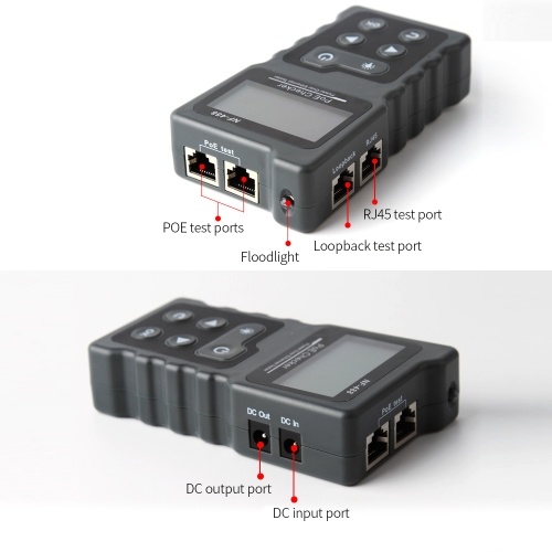Multifunctional POE Checker Load Loop Power Tester Automatic Identification of POE Voltage with LCD Backlight Screen
Multifunctional POE Checker Load Loop Power Tester Automatic Identification of POE Voltage with LCD Backlight Screen