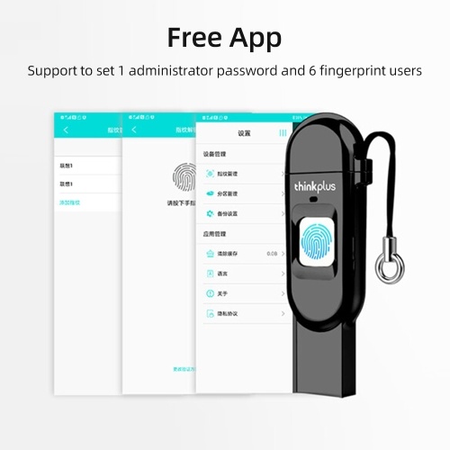 

Lenovo thinkplus TFU301 128GB Type-C+USB3.0 U Disk Encryption Accurate Recognition USB Fingerprint Flash Drive Thumb Drive Support Tablet Mobile Phone Computer