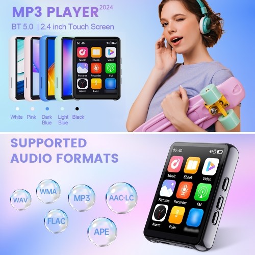 2,4-дюймовый MP3-плеер с четким экраном, сенсорный экран, звук без потерь, BT-плеер с поддержкой динамиков, видеосигнализация, радиорекордер, электронная книга
2,4-дюймовый MP3-плеер с четким экраном, сенсорный экран, звук без потерь, BT-плеер с поддержкой динамиков, видеосигнализация, радиорекордер, электронная книга