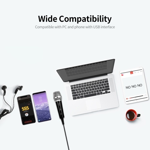 USB Wired Condenser Microphone Recording Microphone Kit Karaoke Voice Microphone USB Drive-free Microphone with Stand Black
USB Wired Condenser Microphone Recording Microphone Kit Karaoke Voice Microphone USB Drive-free Microphone with Stand Black
