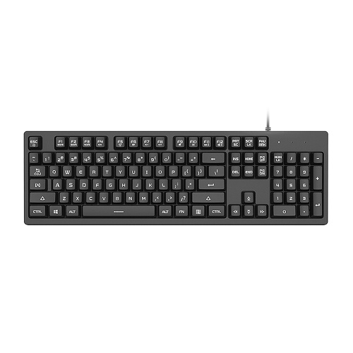 

DSK100 Wired Keyboard 104 Keys Office Gaming Keyboard Ergonomic Keyboard with Mechanical Hand Feel White Backlight Pink