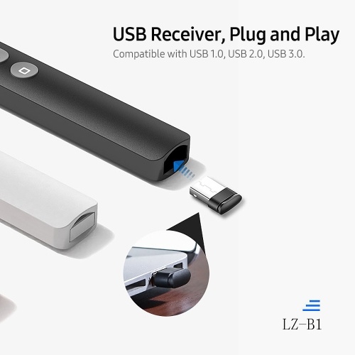 2.4GHz Wireless Presenter Remote Red Light Pointer Rechargeable Presentation Clicker Wireless Presenter USB PPT Flip Pen Black
2.4GHz Wireless Presenter Remote Red Light Pointer Rechargeable Presentation Clicker Wireless Presenter USB PPT Flip Pen Black