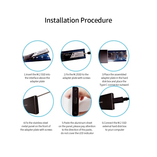 M.2 NVME Solid State Drive Box USB3.1 Type-C Input Interface Aluminum Alloy Shell Material High Speed Transmission Black
M.2 NVME Solid State Drive Box USB3.1 Type-C Input Interface Aluminum Alloy Shell Material High Speed Transmission Black