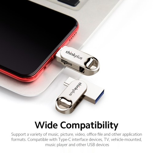 Lenovo thinkplus TYCU301 64GB Type-C USB3.0 Dual-port U Disk High-speed Metal USB Flash Drive Type-C Smart Phone PC Laptop
Lenovo thinkplus TYCU301 64GB Type-C USB3.0 Dual-port U Disk High-speed Metal USB Flash Drive Type-C Smart Phone PC Laptop