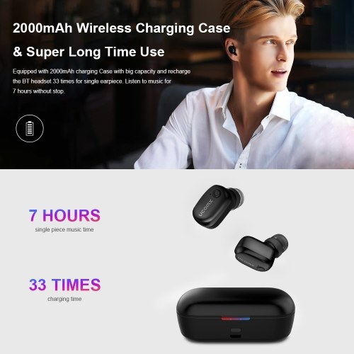 UcomX U6H Pro TWS BT5.0 Wireless Earbuds with Built-in HD Mic and Portable Charging Case for iOS Android Windows(Black)
UcomX U6H Pro TWS BT5.0 Wireless Earbuds with Built-in HD Mic and Portable Charging Case for iOS Android Windows(Black)