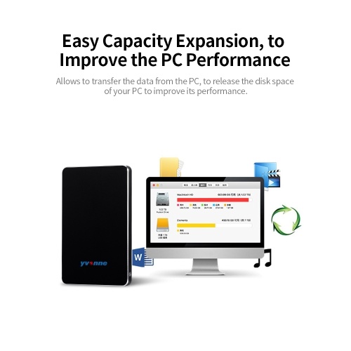 Yvonne 2.5" USB 3.0 HDD External Mobile Hard Drive Portable HDD Storage Compatible For PC Mac Desktop Laptop Black 160GB
Yvonne 2.5" USB 3.0 HDD External Mobile Hard Drive Portable HDD Storage Compatible For PC Mac Desktop Laptop Black 160GB