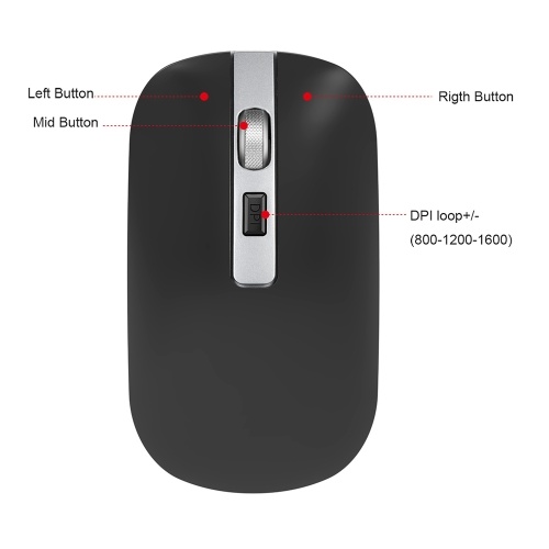 HXSJ M50 Dual Mode Wireless Mouse 2.4G Wireless Mouse BT Mouse Mute Office Mouse with Adjustable DPI for PC Laptop Black
HXSJ M50 Dual Mode Wireless Mouse 2.4G Wireless Mouse BT Mouse Mute Office Mouse with Adjustable DPI for PC Laptop Black