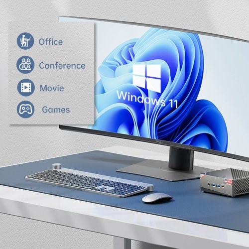 Mini PC Windows 11 16G DRR4 RAM 512G SSD Mini Desktop Computer AMD Ryzen7 5700U Processor 8 Cores 16 Threads WIFI6 BT5.2 Support 4K Triple Screen Display for Office, Conference, Movie, Light Games
Mini PC Windows 11 16G DRR4 RAM 512G SSD Mini Desktop Computer AMD Ryzen7 5700U Processor 8 Cores 16 Threads WIFI6 BT5.2 Support 4K Triple Screen Display for Office, Conference, Movie, Light Games