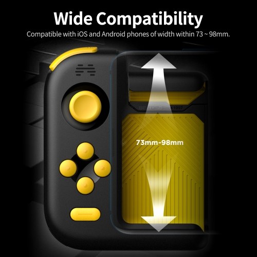 Betop H1 BT 5.0 One-Handed Gamepad Mobile Game Controller for iOS Android Phones 6ms Latency Button Mapping ALPS Joystick, Blue
Betop H1 BT 5.0 One-Handed Gamepad Mobile Game Controller for iOS Android Phones 6ms Latency Button Mapping ALPS Joystick, Blue