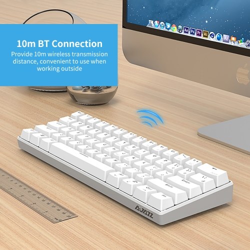 Ajazz i610T USB Wired BT3.0 Dual Mode Gaming Keyboard 61 Keys Mechanical Keyboard Monochrome Backlight Black(Blue Switch)
Ajazz i610T USB Wired BT3.0 Dual Mode Gaming Keyboard 61 Keys Mechanical Keyboard Monochrome Backlight Black(Blue Switch)