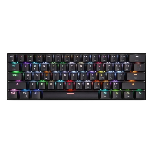 

Motospeed CK62 61 Keys RGB Mechanical Keyboard USB Wired BT Dual Mode Gaming Keyboard Black with OUTEMU Blue Switches