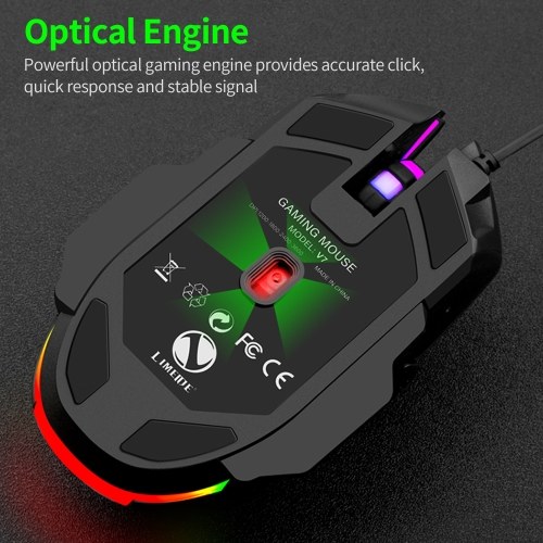 USB Wired Mouse 6 Keys Ergonomic Office Gaming Mice with 4-level Adjustable DPI Colorful Light Effect Anti-slip Wheel Pink
USB Wired Mouse 6 Keys Ergonomic Office Gaming Mice with 4-level Adjustable DPI Colorful Light Effect Anti-slip Wheel Pink