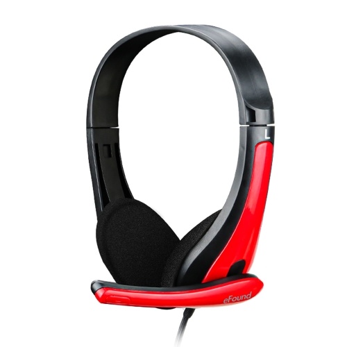 eFound E-601 Headset 3.5mm Stereo Headset 40mm Driver with Adjustable Microphone for Office/Entertainment Red
eFound E-601 Headset 3.5mm Stereo Headset 40mm Driver with Adjustable Microphone for Office/Entertainment Red