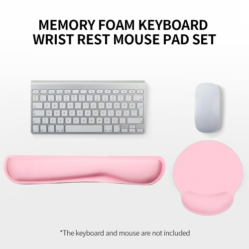 

Memory Foam Keyboard Wrist Rest Mouse Pad Set Keyboard Mouse Wrist Pads with Lycra Fabric Anti-slip Rubber Base Green