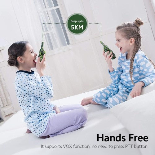 Kids' Walkie Talkies 5KM Long-Range Interactive Toys 2-Way Radios with Flashlight Vox Function for Indoor/Outdoor Games, Camouflage Green
Kids' Walkie Talkies 5KM Long-Range Interactive Toys 2-Way Radios with Flashlight Vox Function for Indoor/Outdoor Games, Camouflage Green