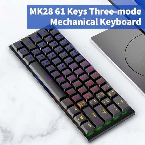 Magic-Refiner MK28 Трехрежимная механическая клавиатура 61 клавиша Поддержка клавиатуры RGB BT5.0 / 2.4G / USB Проводное соединение Красный Переключатели Черный
Magic-Refiner MK28 Трехрежимная механическая клавиатура 61 клавиша Поддержка клавиатуры RGB BT5.0 / 2.4G / USB Проводное соединение Красный Переключатели Черный