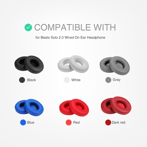 Replacement Memory Ear Pad Cushion Protein Leather Memory Foam for Beats Solo 2.0 Wired On Ear Headphone
Replacement Memory Ear Pad Cushion Protein Leather Memory Foam for Beats Solo 2.0 Wired On Ear Headphone