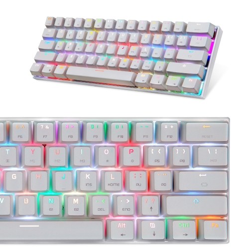 MOTOSPEED CK62 BT3.0 Проводная механическая клавиатура RGB для планшета, ноутбука, смартфона, белый и красный вал
MOTOSPEED CK62 BT3.0 Проводная механическая клавиатура RGB для планшета, ноутбука, смартфона, белый и красный вал