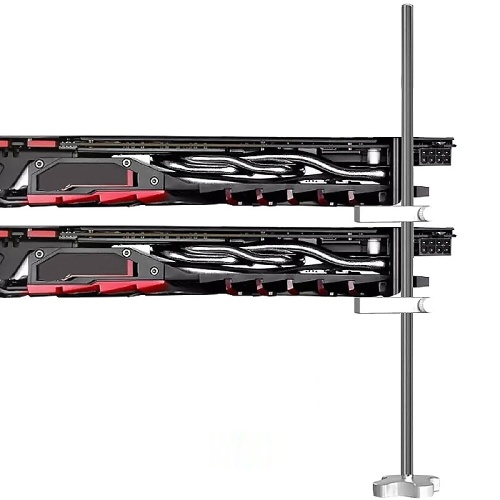 GM962 Aluminum Vertical Graphics Card Holder Double Support Jack Bracket Desktop PC Case Video Card Stand Cooling Bracket Silver
GM962 Aluminum Vertical Graphics Card Holder Double Support Jack Bracket Desktop PC Case Video Card Stand Cooling Bracket Silver