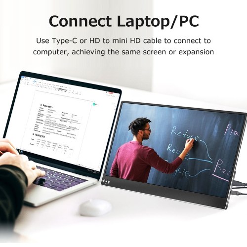 13.3 inch Portable Monitor IPS Screen 3840*2160 Resolution with Integrated Foldable Bracket Wide Compatibility Black US Plug
13.3 inch Portable Monitor IPS Screen 3840*2160 Resolution with Integrated Foldable Bracket Wide Compatibility Black US Plug