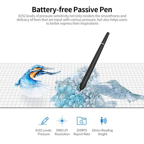 VEIKK VK1560 Pen Display Professional Drawing Digital Screen with 8 Shortcut Keys 8192 Levels Pressure Sensitivity EU Plug
VEIKK VK1560 Pen Display Professional Drawing Digital Screen with 8 Shortcut Keys 8192 Levels Pressure Sensitivity EU Plug