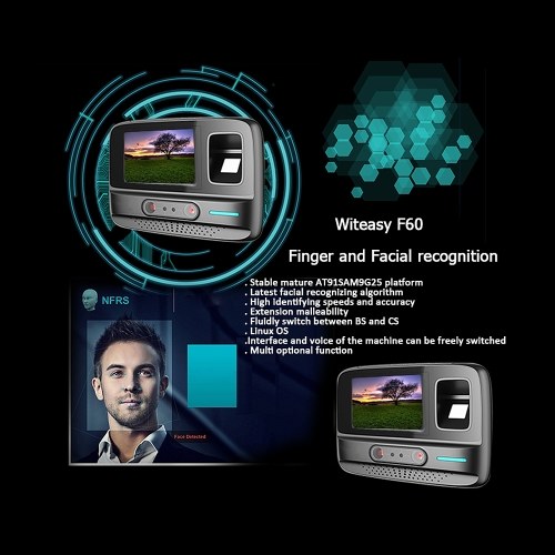 

Facial and Password and Fingerprint Attendance Time Machine Wide application 4.0 Inch Touch Screen Easier Operating Plug EU