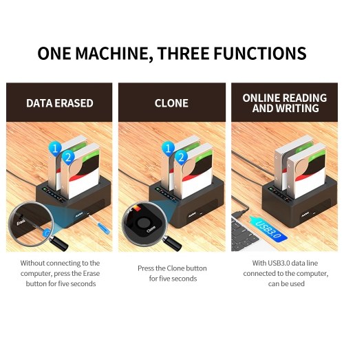 MAIWO Two Port HDD Docking Station Suitable for 2.5/3.5 inch SATA Port of SSD or HDD No Need Tool USB3.0 Transmission EU Plug
MAIWO Two Port HDD Docking Station Suitable for 2.5/3.5 inch SATA Port of SSD or HDD No Need Tool USB3.0 Transmission EU Plug