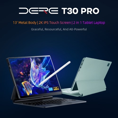 DERE T30 Pro Tablet Laptops 13-inch 2K IPS Touch Screen 16GB RAM 512GB SSD Office Learning Computer with D-Pencil Ultrabook Windows 11 Notebook
DERE T30 Pro Tablet Laptops 13-inch 2K IPS Touch Screen 16GB RAM 512GB SSD Office Learning Computer with D-Pencil Ultrabook Windows 11 Notebook