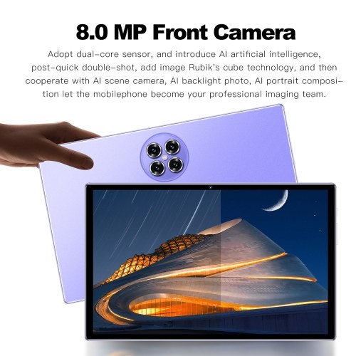 Tablet 8GB+256GB 10.1 inch Screen 5G Calling 10-Core MTK6797 Processor 128GB Expandable Memory Large Storage Capacity High-Clear Large Screen BT5.0 7000mAh Battery
Tablet 8GB+256GB 10.1 inch Screen 5G Calling 10-Core MTK6797 Processor 128GB Expandable Memory Large Storage Capacity High-Clear Large Screen BT5.0 7000mAh Battery