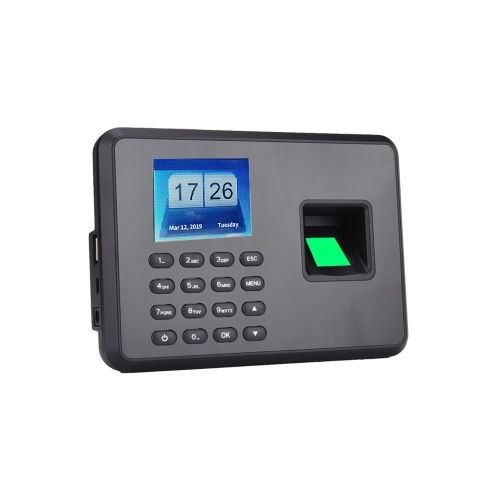 Intelligent Biometric Fingerprint Password Attendance Machine Employee Checking-in Recorder 2.4 inch LCD Screen DC 5V Time Attendance Machine Black EU Plug
Intelligent Biometric Fingerprint Password Attendance Machine Employee Checking-in Recorder 2.4 inch LCD Screen DC 5V Time Attendance Machine Black EU Plug