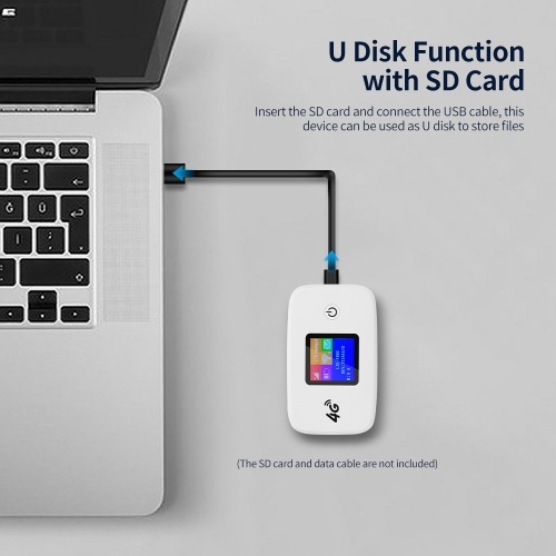4G LTE Wireless Router Portable Wifi Router with SIM SD Card Slot 1.44 inch TFT Color Screen 2400mAh Battery EU Version
4G LTE Wireless Router Portable Wifi Router with SIM SD Card Slot 1.44 inch TFT Color Screen 2400mAh Battery EU Version