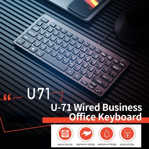 uFound U-71 Wired Business Office Keyboard 78-key USB Powered Chocolate Square Keycap Keyboard for Home/Office Grey
uFound U-71 Wired Business Office Keyboard 78-key USB Powered Chocolate Square Keycap Keyboard for Home/Office Grey