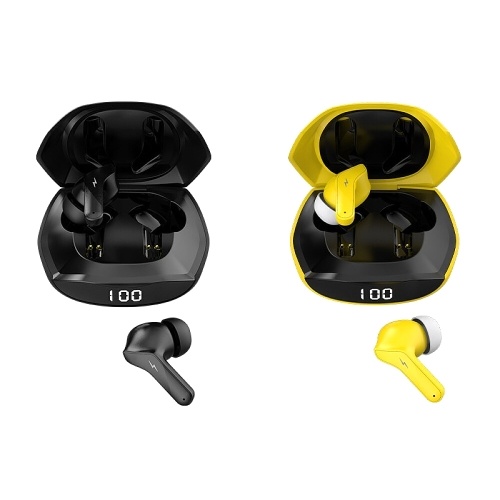 Ajazz A1 BT5.0 Headphone In-ear Sports Gaming Earbuds Ergonomic Design with Digital Display Screen Touch Control Yellow
Ajazz A1 BT5.0 Headphone In-ear Sports Gaming Earbuds Ergonomic Design with Digital Display Screen Touch Control Yellow