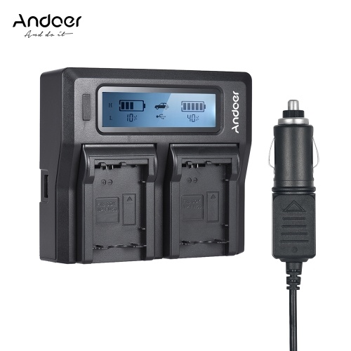 Andoer NP-FW50 NPFW50 Dual Channel Digital Camera Battery Charger LCD Display for Sony α7 α7R α7sII α7II α6500 A6300 α7RII NEX Series with DC Car Charger
Andoer NP-FW50 NPFW50 Dual Channel Digital Camera Battery Charger LCD Display for Sony α7 α7R α7sII α7II α6500 A6300 α7RII NEX Series with DC Car Charger