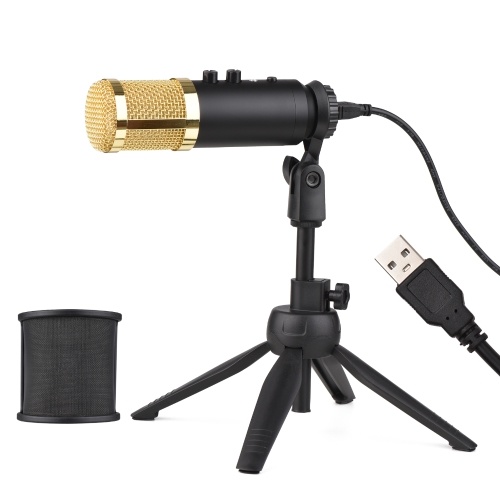 Computer Condenser Microphone Kit with Desktop Microphone Stand + Pop Filter + Audio Cable 3.5mm TRS Plug for PC Laptop Live Streaming Gaming Online Singing Podcasting
Computer Condenser Microphone Kit with Desktop Microphone Stand + Pop Filter + Audio Cable 3.5mm TRS Plug for PC Laptop Live Streaming Gaming Online Singing Podcasting