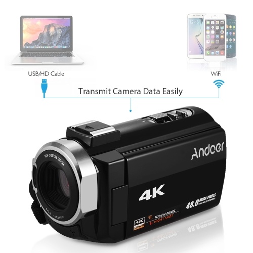 Andoer Portable 4K HD Digital Video Camera Camcorder DV 16X Digital Zoom 3 Inch TouchScreen WiFi Connection IR Night Vision Hot Shoe Mount with 2pcs Batteries
Andoer Portable 4K HD Digital Video Camera Camcorder DV 16X Digital Zoom 3 Inch TouchScreen WiFi Connection IR Night Vision Hot Shoe Mount with 2pcs Batteries
